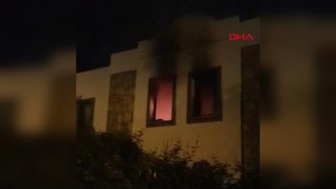 Muğla - Bodrum'da ev yangını; 1 kişi dumandan etkilendi