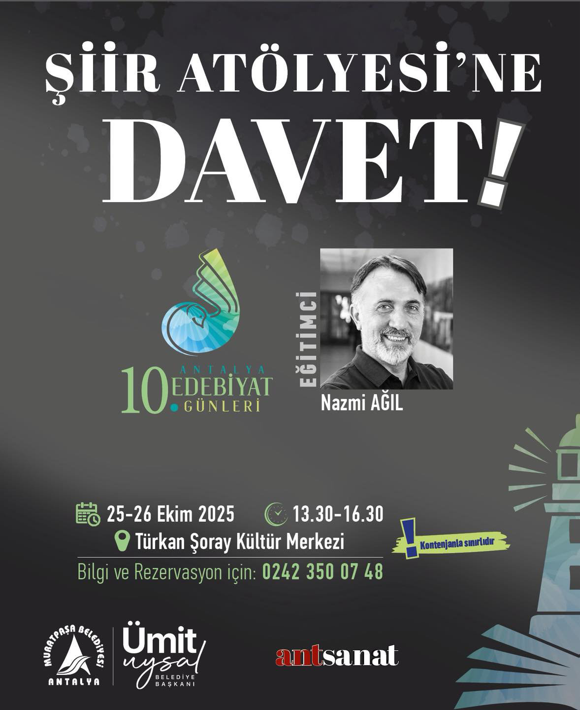 Antalya Edebiyat Günleri Başlıyor