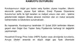 BOTAŞ: Şubatta doğal gaz fiyatlarında değişik yapılmadı