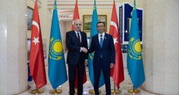 TBMM Başkanı Kurtulmuş, Kazakistan Senatosu Başkanı Aşimbayev ile görüştü