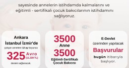 Ankara, İstanbul ve İzmir’de çalışan annelere 11 bin 339 TL destek