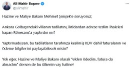 CHP’li Başarır’ın ‘ev tadilatı’ iddiasına Hazine ve Maliye Bakanlığı’ndan açıklama