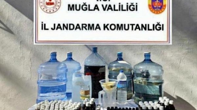 100 litre sahte içki ele geçirildi