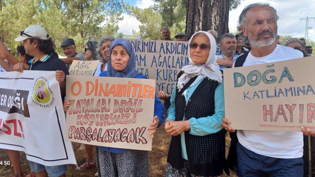 Orman arazisine mermer ocağı ÇED toplantısına, bölge halkından tepki