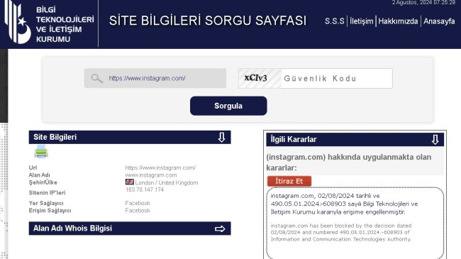 BTK tarafından Instagram’a erişim engeli getirildi